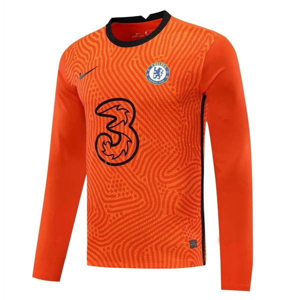 Trikot Chelsea Langarm Torwart 2020-21 Orange Fussballtrikots Günstig